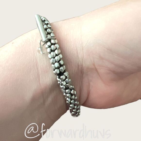 Bundle Sale 3 for $15 | Kenneth Cole | Silver Tone Stretch Bracelet - Picture 3 of 8